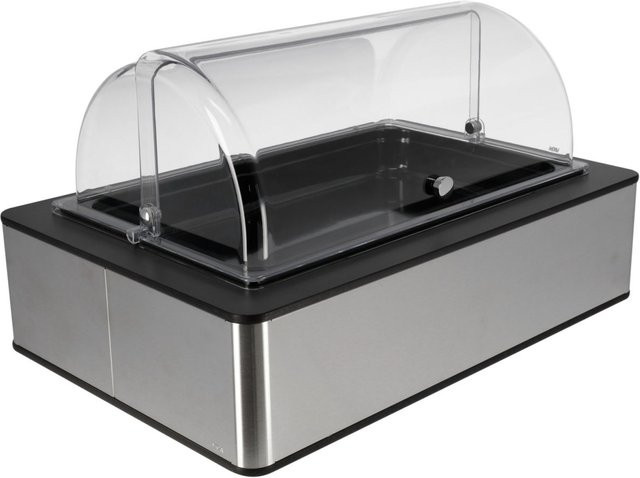 VEGA Buffetvitrine Fundale hoch GN 1/1 aus Melamin in Anthrazit, Schwarz und Transparent, B/T/H: 42,5 x 63 x 33,9 cm - Bild 1