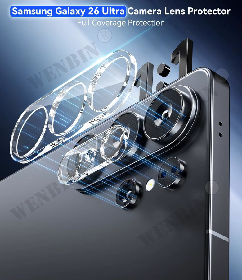 5 Stück Kameralinsen-Schutzglas für Samsung Galaxy S26 Ultra, S25, S24, A57, A37, A17, transparente Kamerafolie zur vollständigen Abdeckung - Bild 4