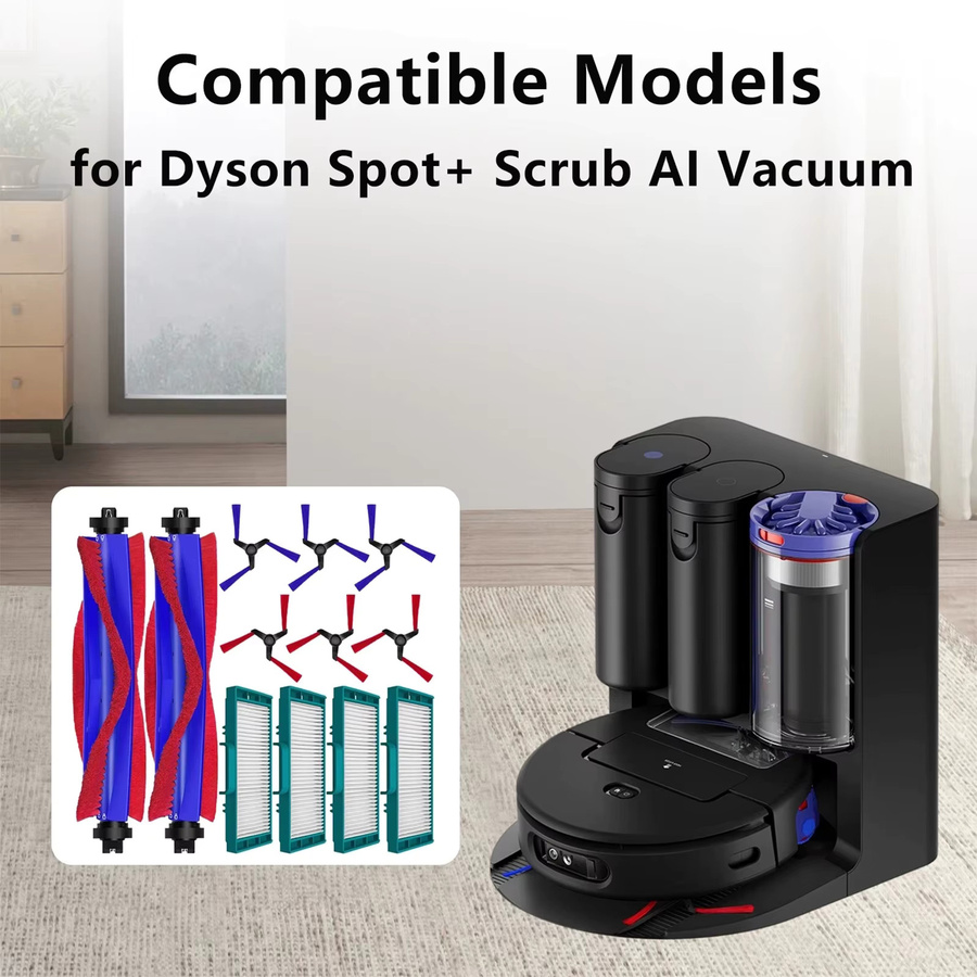 Dyson Ersatzset für Roboterstaubsauger Spot+ Scrub AI mit Haupt- und Seitenbürsten, Filtern und Wischtüchern in Multicolour - Bild 2