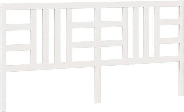 vidaXL Kopfteil aus Kiefer-Massivholz in Weiß, rustikales Design, Breite: 206 cm, Tiefe: 4 cm, Höhe: 100 cm - Bild 1