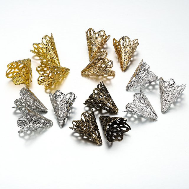 AGCFABS Charms, Blumenform, Kegelperlen Kappe, 17 x 20 mm, Bunt, Unisex - Bild 1