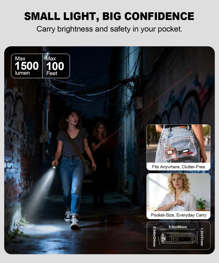 NEWBIRTH Tragbare LED-Taschenlampe Wasserdichtes MTB-Vorderwarnlicht mit Typ-C Aufladung für die Nachtfahrt und Outdoor-Fahrradausrüstung - Bild 2