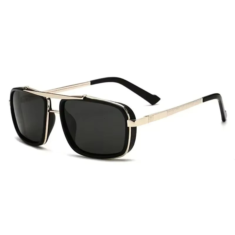 kkjoy Sonnenbrille, quadrat, Vollrand, schwarz, polarisiert, Herren - Bild 2
