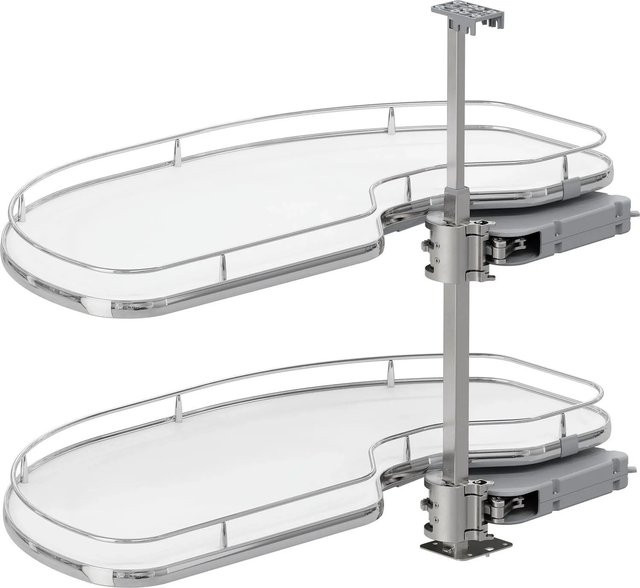 Vauth-Sagel Eckschrankauszug Cornerstone Maxx Planero für Korpusbreite 1000 mm, Frontbreite 600 mm, Weiß/Chrom - Bild 1