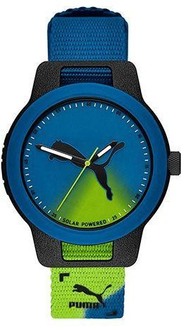 Puma Armbanduhr, Quarz, Silikonarmband, 43 mm, Blau, Herren - Bild 1