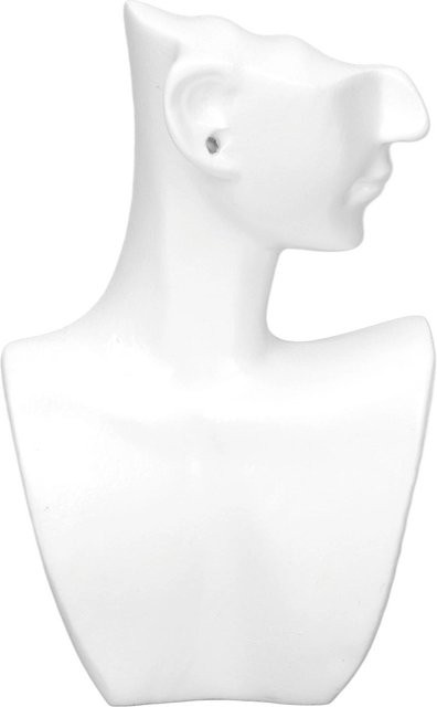 Neoglint Schmuck Präsentationsbüste aus Harz für Halsketten und Ohrringe in Weiß - Bild 1