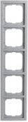 Busch-Jaeger 5fach Rahmen Future Linear Weißaluminium RAL 9006, B: 8,0 cm, H: 36,4 cm, T: 1,1 cm - Bild 1