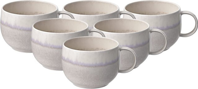 Villeroy & Boch like. Kaffeetassen Perlemor Sand Beige, 6er Set, 190 ml - Bild 1