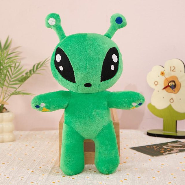 Yiran toy Grüner Alien Plüschtier, 30cm, Grün - Bild 1