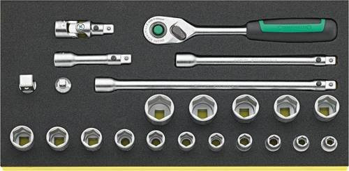 Stahlwille TCS 456/16/7 QR Steckschlüsselsatz 3/8 Zoll in Gelb und Silber - Bild 1