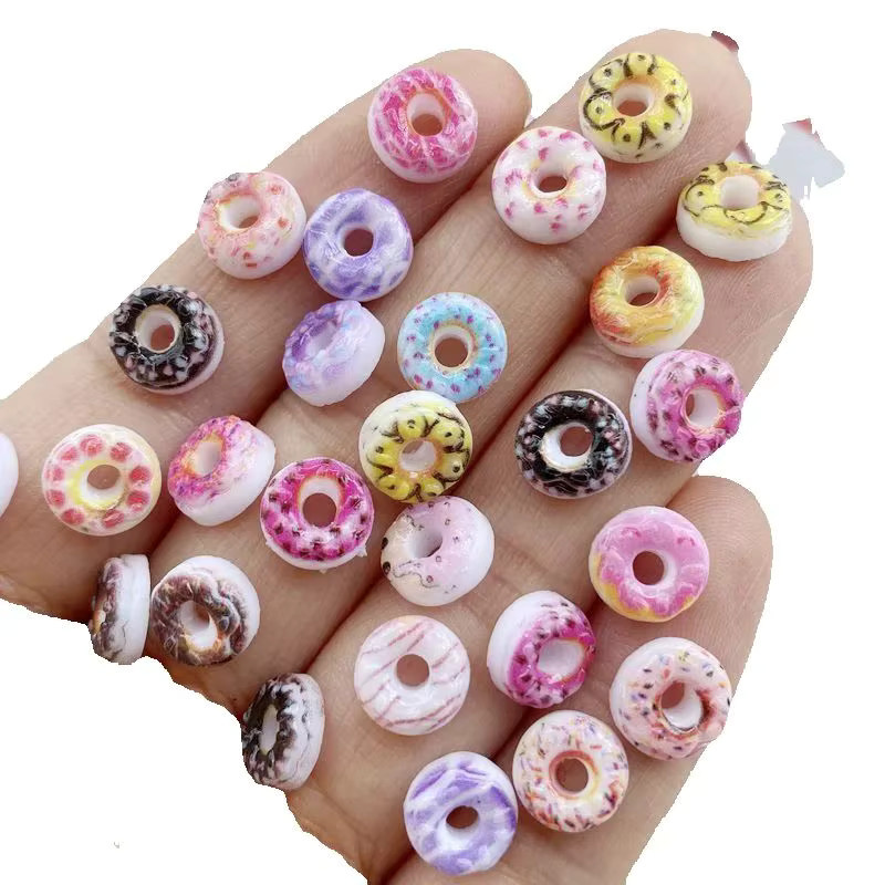 TSXJY Nagelkunst-Harzanhänger Donut-Serie, 50 Stück, Glänzend, 3D-Dekorationen - Bild 2