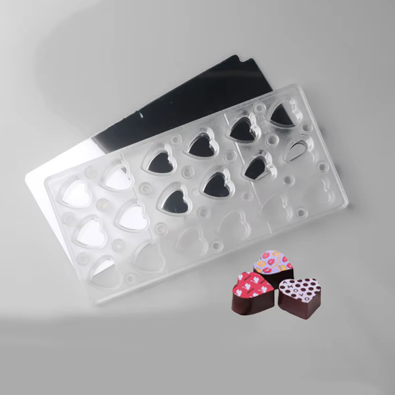Meibum Magnetische Transferplatte Schokoladenform aus Polycarbonat, Transparent, Quadratisch - Bild 2