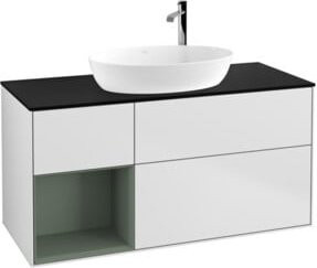 V&B Waschtischunterschrank Finion mit Wandbeleuchtung, Weiß lackiert, Breite: 120 cm, Tiefe: 50,1 cm, Höhe: 50,1 cm - Bild 1