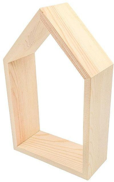 MégaCréa DIY Holzhaus-Rahmen in Hausform, B/H/T: 22 x 14 x 6 cm - Bild 1