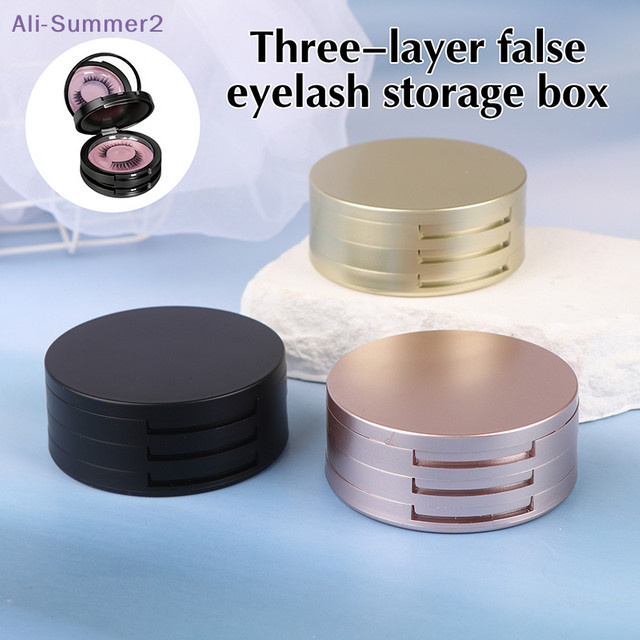 Summer2 Wimpern-Organizer mit Spiegel, 3-lagig, Aufbewahrungsbox - Bild 1