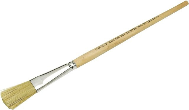 LUX-TOOLS Ausbesserungspinsel Größe 2 in Natural mit Holzgriff für lösemittelbasierte Produkte - Bild 1