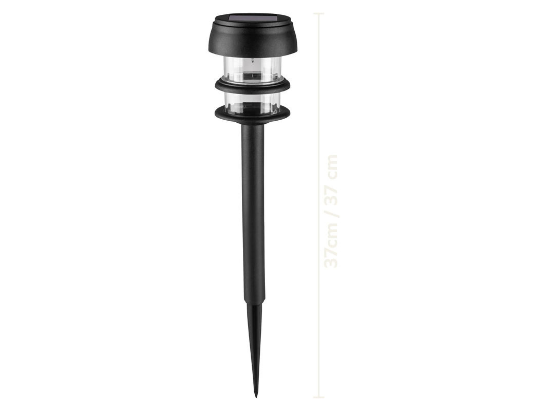 LIVARNO Solar LED Bodengartenleuchten aus Kunststoff in Schwarz, 4er-Set, schmal mit Dämmerungssensor und IP44 Schutzklasse - Bild 2