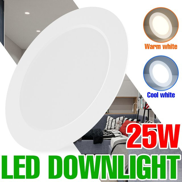 CanLing LED Deckenleuchte Rund Einbauleuchte 25W Weiß für Wohnzimmer - Bild 1