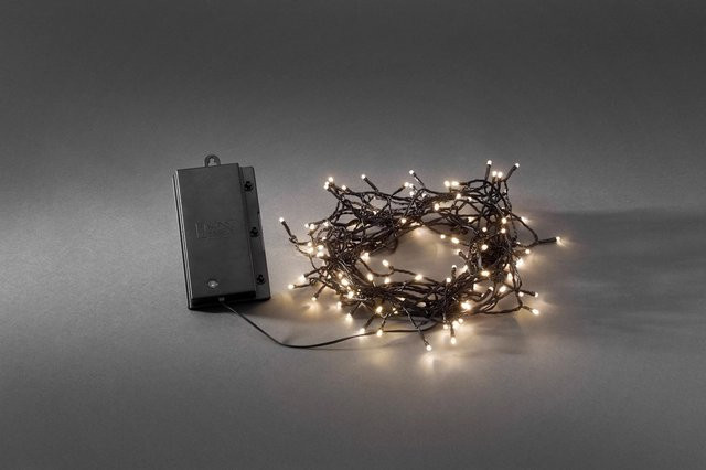 Konstsmide LED-Lichterkette mit 120 warmweißen LEDs und Schalter in Schwarz - Bild 1