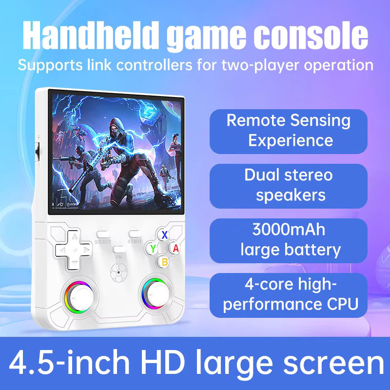 ZUIDID R36 Ultra X Handheld WLAN-Spielkonsole mit 4,5 Zoll IPS-Bildschirm und Retro-Videoplayer in Lila - Bild 2