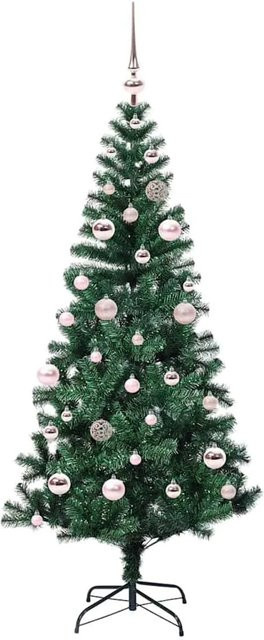 vidaXL Künstlicher Weihnachtsbaum Grün mit warmweißer LED-Beleuchtung, Höhe: 150 cm - Bild 1
