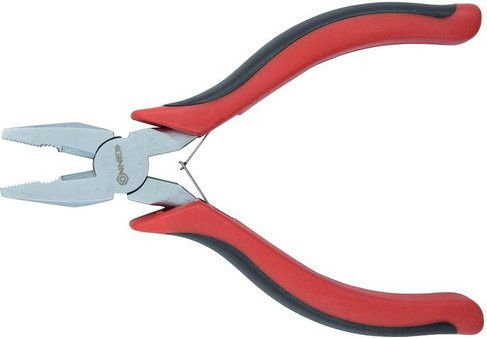 Connex Kombizange in Silber und Rot mit Kunststoffgriff, Länge: 12 cm - Bild 1