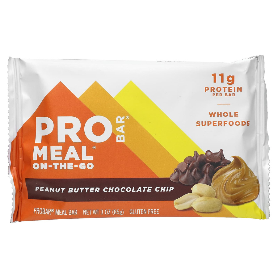 ProBar Tragbare Mahlzeit Erdnussbutter Schokoladenstückchen 12 x 85 g - Bild 3