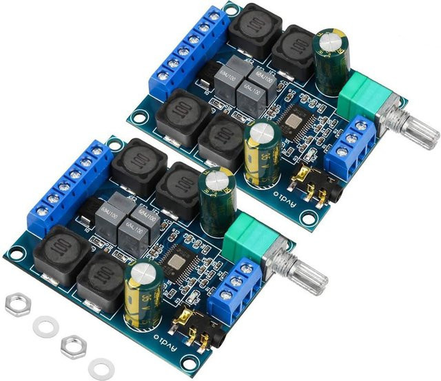Digitale Verstärkerplatine TPA3116D2 Zweikanal Audio-Stereo-AMP mit 2 x 50 W Leistung in Blau - Bild 1