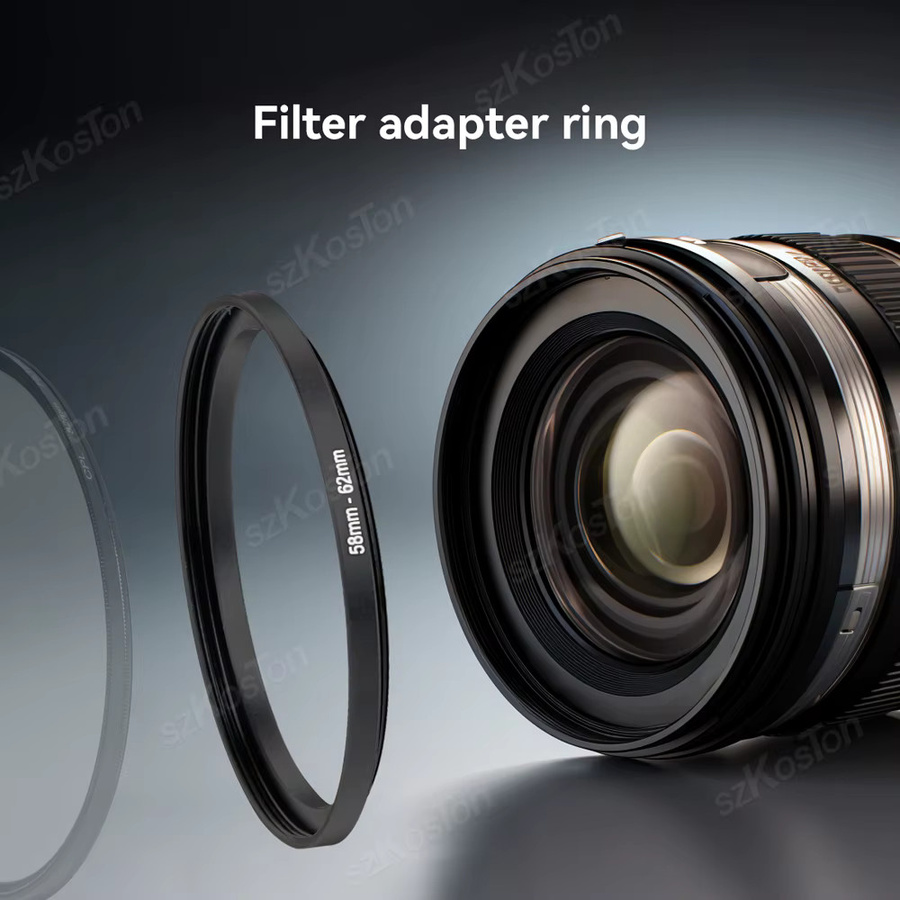 SZKOSTON Kameraobjektivfilter Step Up & Down Ringadapter Set aus Metall, Farbe: Schwarz, 37-82mm und 82-37mm - Bild 5