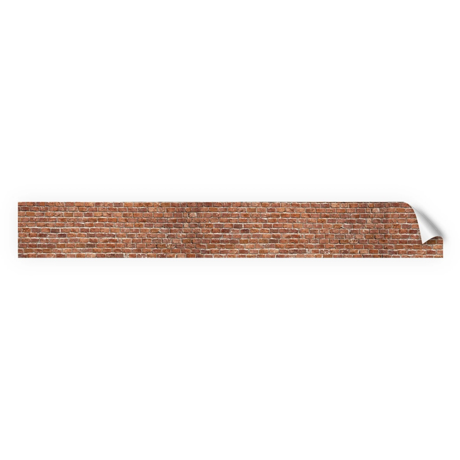 Myspotti Küchenrückwandfolie Brick Wall in Ziegelrot im Steinlook, Selbstklebend, Breite: 450 cm, Höhe: 60 cm - Bild 2