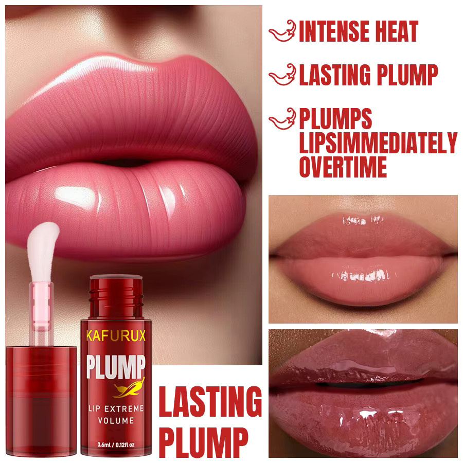KAFURUX Lip Plump Lippenöl, glänzend, 3 Stück - Bild 3