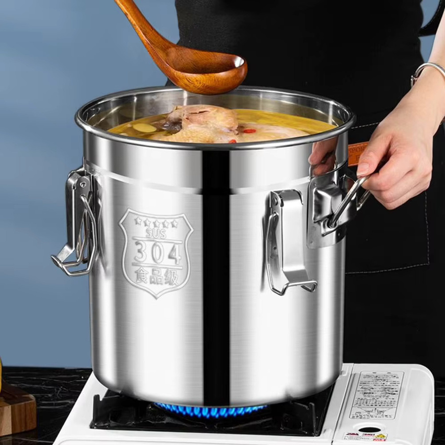 Shunmaii Luftdichter Edelstahl Kanister mit Dichtungsdeckel und Griffen, Silber, 6 l - Bild 3