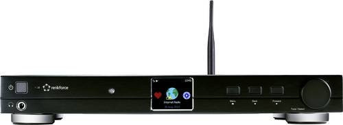 Renkforce RF-DAB-IR1700 Radio-Adapter mit DAB+, UKW, Internetradio via WLAN und LAN, Bluetooth und DLNA in Schwarz oder Silber gebürstet - Bild 1