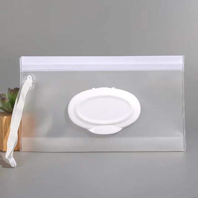Eva Baby Tragbarer Feuchttuchbeutel Transparent Brauner Nachfüllbarer Halter für Baby-Wipes - Bild 1