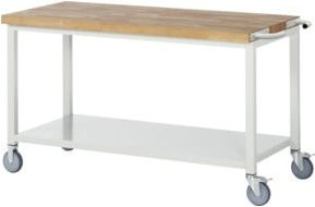 Fahrbare Werkbank RAU mit Stahlblech-Ablageboden, B/T/H: 150 cm x 70 cm x 88 cm - Bild 1