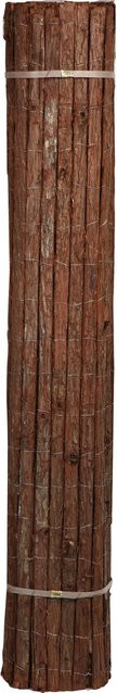 Blickdichte Rindenholzmatte in Braun aus Rindenholz und Eisendraht, B/H: 300 x 180 cm - Bild 1