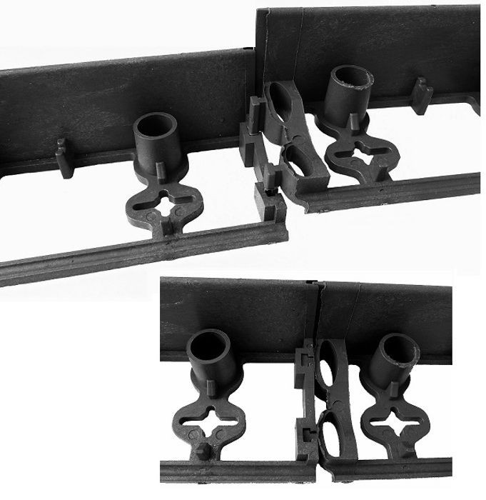 Green-Split Gartenbordüre aus Kunststoff in Schwarz, Höhe: 6 cm, Länge: 1 m - Bild 4