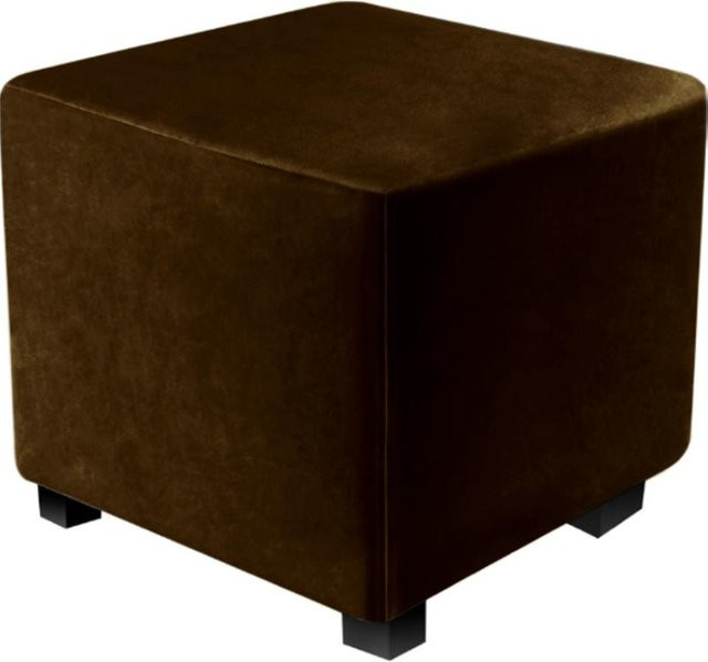 Yiran Furniture Eck-Ottomanenbezug aus dehnbarem Samt, waschbarer Hockerbezug und Möbelschutz, Größe S - Bild 1