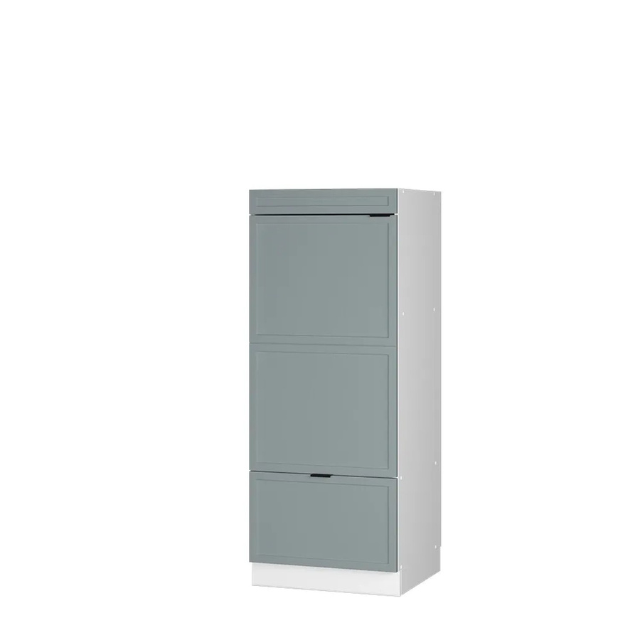 Vicco Mikrowellenschrank Fame-Line Küchenregal in Weiß, Hellblau und Grau mit Schublade, Tür und Soft-Close-Scharnieren, B: 60 cm, H: 153,6 cm, T: 55,03 cm - Bild 3