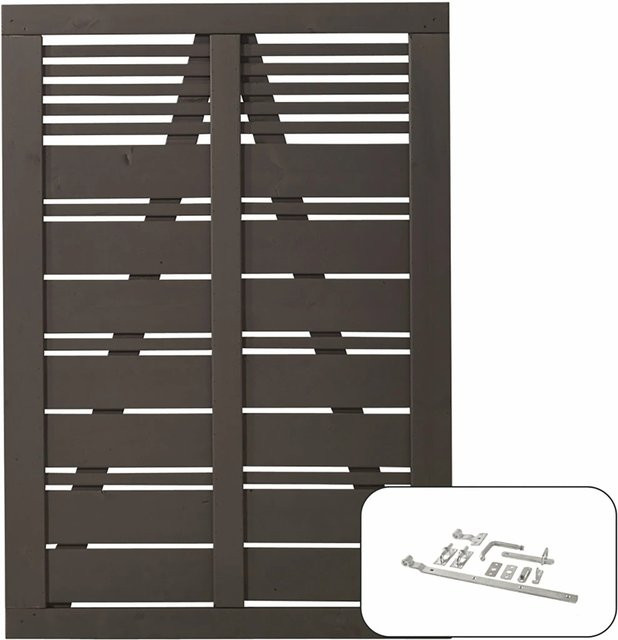 Plus Einzeltor Silence aus Nadelholz in Umbragrau, Breite: 100 cm, Höhe: 140 cm - Bild 1