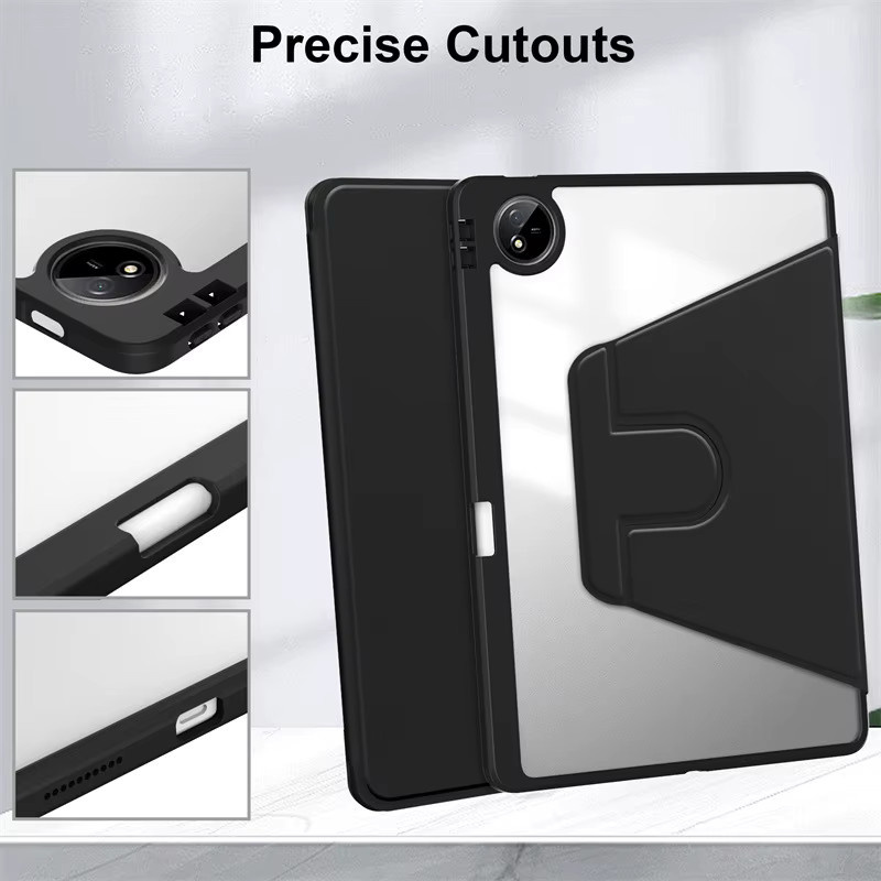 Acryl Schutzhülle mit Rotationsfunktion und Stifthalter für vivo Pad 5 Pro 13 Zoll 2025 und vivo Pad 3 Pro 13 Zoll 2024 in Schwarz oder Grau - Bild 4