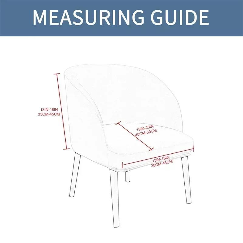 Yiran Furniture Elastischer Samt-Sesselbezug in Grau für Ohrensessel und Esszimmerstühle - Bild 3