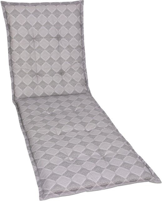 GO-DE TEXTIL Gartenauflage Raute Liegenauflage in Grau - Bild 1