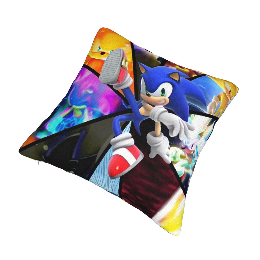 Dekorative Kissenbezüge mit Cartoon S-Sonic Motiv von Colorbobble Home in Multicolor, quadratisch, B/H: 50,8 x 50,8 cm - Bild 1