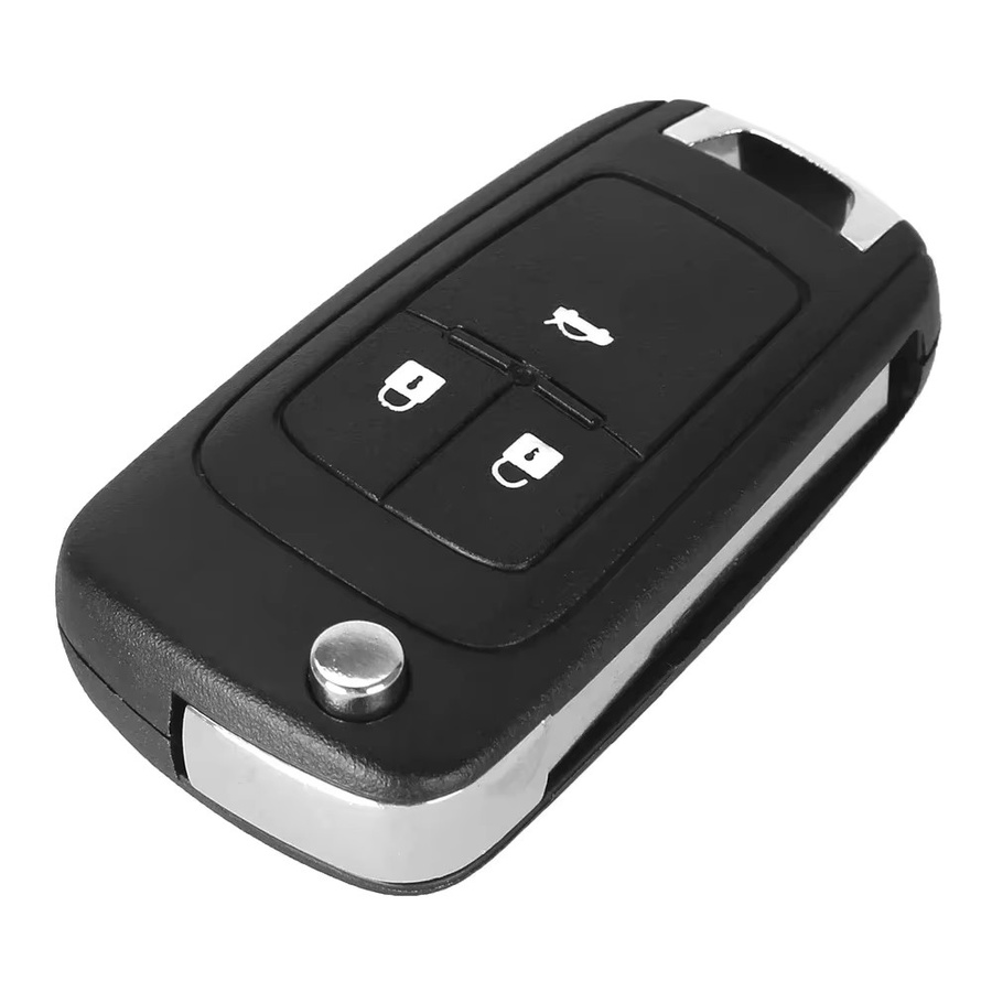 KEYYOU Flip Auto Schlüssel Shell für Chevrolet Cruze Epica Lova Camaro Impala sowie Opel Astra J Corsa Insignia in Schwarz - Bild 2