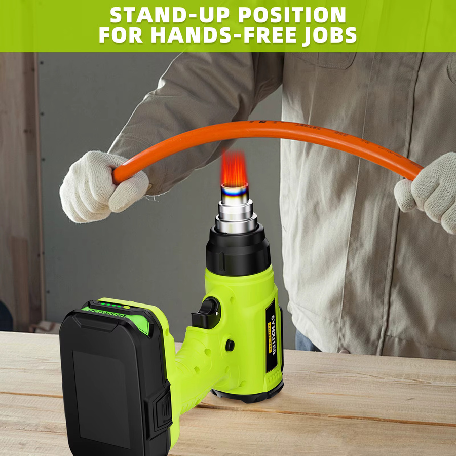Nananuu Akku-Heißluftpistole für Ryobi 18 V Akku mit 4 Düsen für DIY-Schrumpfarbeiten - Bild 5