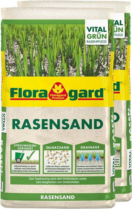 Floragard Rasensand, 2 x 15 kg, braun - Bild 2