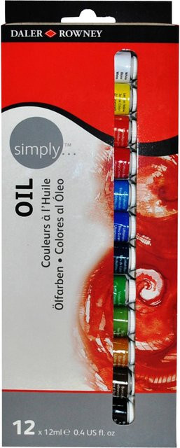 Daler-Rowney Simply Ölfarben-Set mit 12 Farbtuben à 12 ml in Multicolour - Bild 1