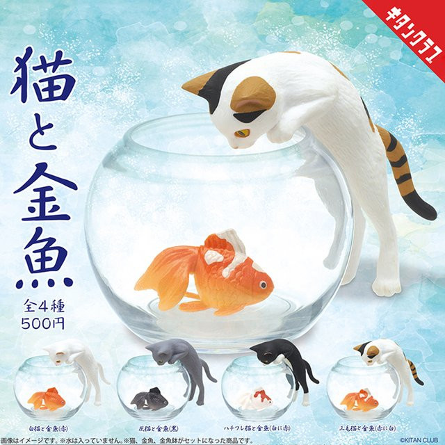Re-ment Katze Beobachten Goldfisch, Blind Box, Schwarz, Spielzeug - Bild 1