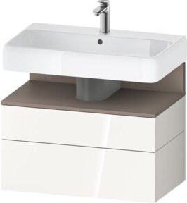 Duravit Waschtischunterschrank Qatego Wandhängend in Weiß Hochglanz B/T/H: 79 x 47 x 59 cm - Bild 1